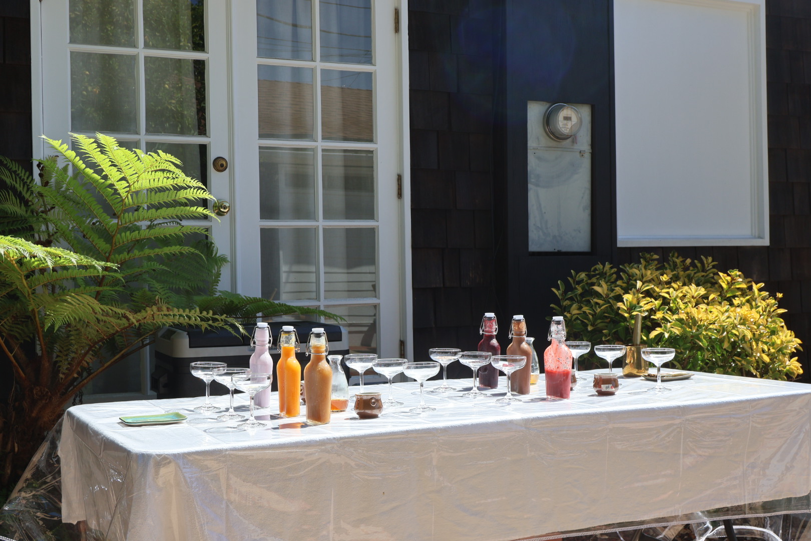 A private Fogato tasting table with coupes and handcrafted pours